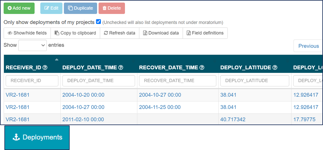 deployments recover date time